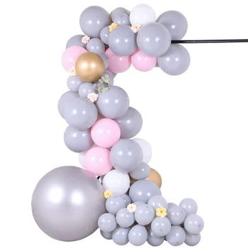 

100pcs Gorgeous Grey Balloons 5" 10" 12" Cool Gray Balloon Bouquet Balloons Garland for Baby Shower First Birthday Wedding Decor