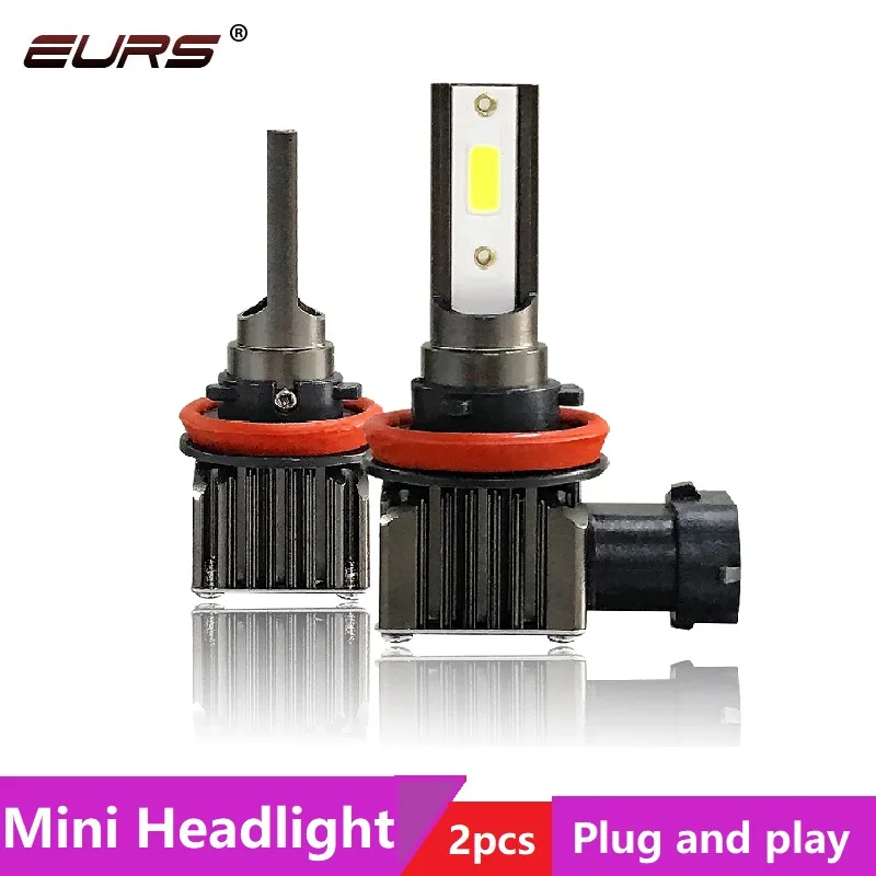 Светодиодные Автомобильные фары EURS LED H4 s H7 H11 светодиодсветодиодный H1 H8 H9 9005 9006 HB3
