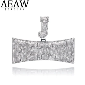 شراءقلادة مجوهرات مويسانيتي من AEAW مخصصة من Hiphopjewelry لون ذهبي أبيض 10K أو S925 فضة حوالي 5.4ctw