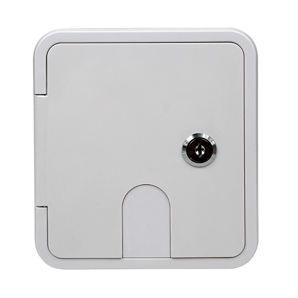 Heavy Duty Electric Cable Hatch RV Electric Cord Protect Case – White RV Camper Electric Cord Cover - 6.9 x 1.4 Inch Square
