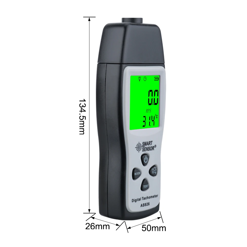 Rotational Speed Meter Digital Laser Photo Tachometer Speedometer Photoelectric Tachometer 100~30000 RPM Tester for Car Motor