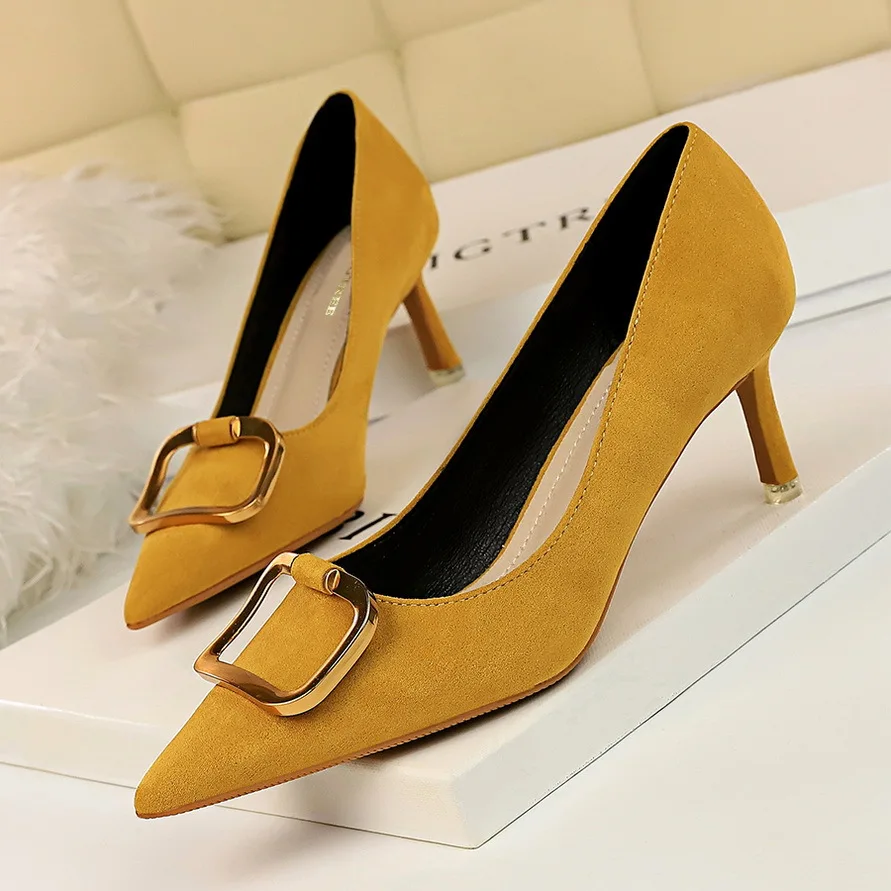 

African Woman Shoe Branded Pumps Women's Shoes With Straps Casual Heels Slip Om Pointed Wedge All-Match Lace-up Work Dress