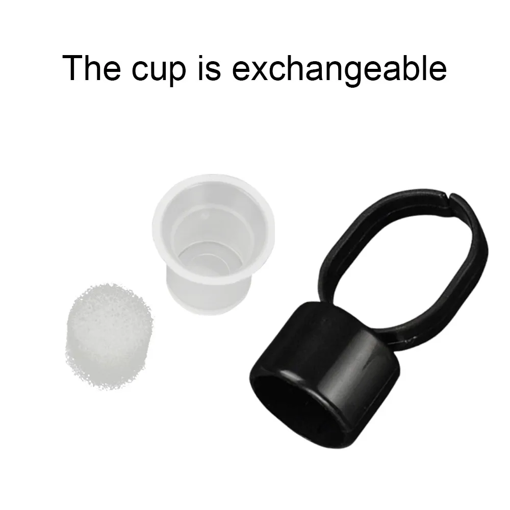 

100pcs Tattoo Ink Cups Ring Cap with Sponge Permanent Makeup Eyebrow Lip Liner Microblading Body Art Tattoo Accessories Supply