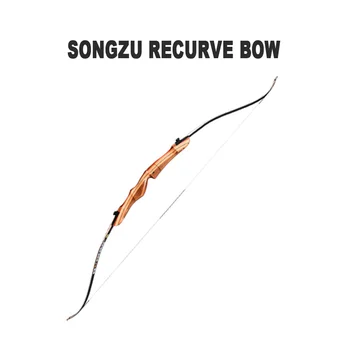 

62 Inches Recurve Bow 16-38Lbs Traditional Style Wood Riser for Left Right Hand User Beginner Archery Shooting