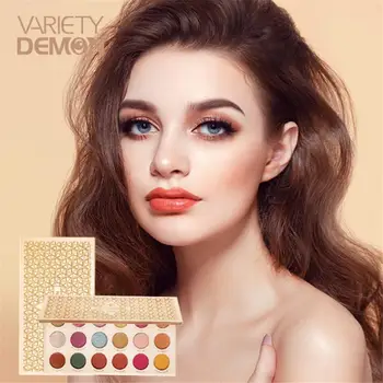

VARIETY DEMON 18 Colors Glitter Eyeshadow Palette Matte Pearlescent Eye Shadow Makeup Warm Color Waterproof Cosmetics TSLM1