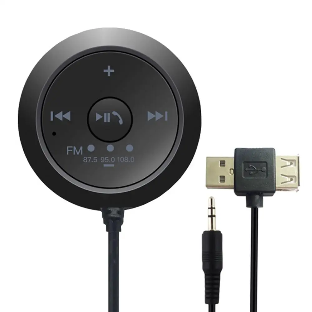 

Car Wireless Handsfree Bluetooth Receiver U Disk AUX Player Receiver 5.0 USB Bluetooth AUX Bluetooth Adapter   New