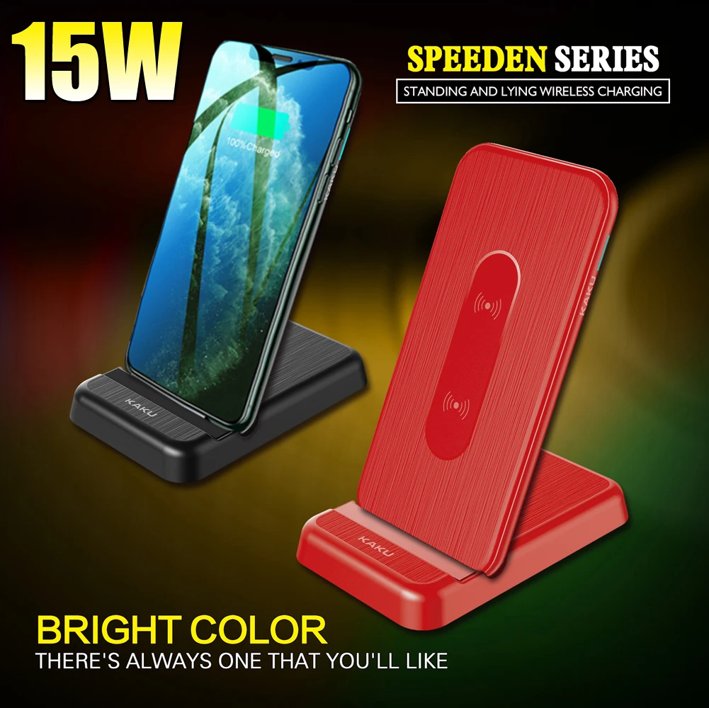 

15W Qi Fast Standing Wireless Charger For iPhone 11 Pro Max Wireless Charging For Samsung Note 10 Plus Huawi P30 Pro Xiaomi mi9