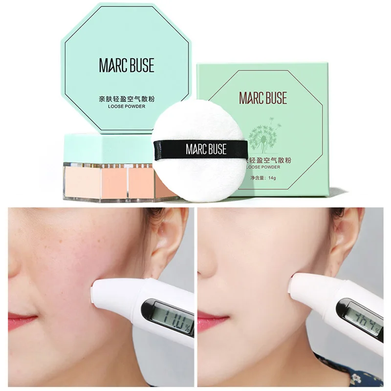 Высококачественная модная рассыпчатая пудра, стойкий контроль масла, маскирующий, не выцветает, макияж, установка пудры, MSI-19