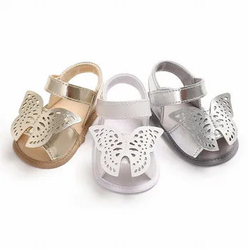 

Girls Summer Butterfly Toddler Baby PU Sandals Anti-Slip Soft Sole Princess Shoes Infant Prewalker Toddler First Walker shoe