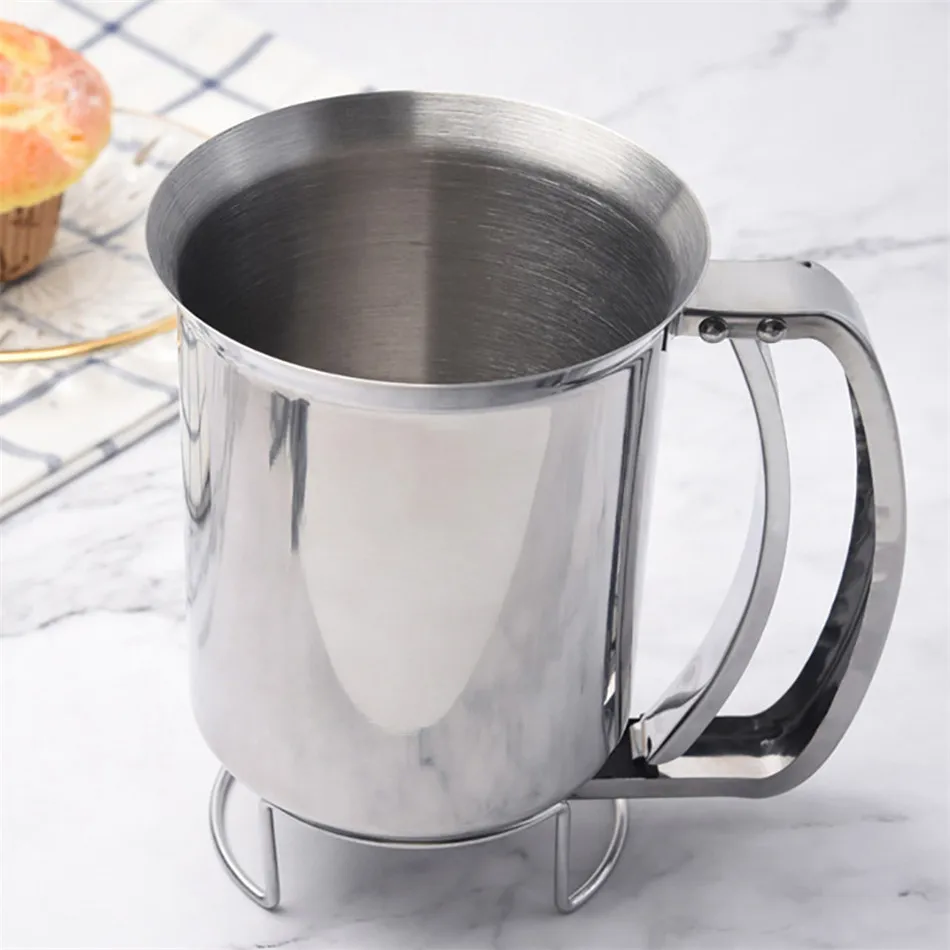 Stainless Steel Batter Dispenser Cake Paper Cup Pancake Ball Dough Dispenser Funnel Home Octopus Burning Ball Baking Machine