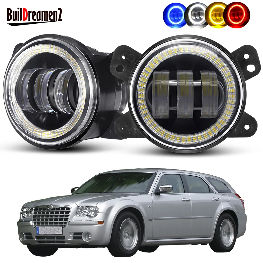 2 X Angel Eye Fog Light Assembly 30W Car LED Daytime Lamp DRL 12V For Chrysler 300 2005-2010 Touring or Limited models only | Автомобили и