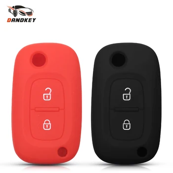 

Dandkey Car Silicone Rubber Key Case Flip For Renault Modus Clio Megane Kangoo For Lada For Benz Keyless Proctored Folding Cover