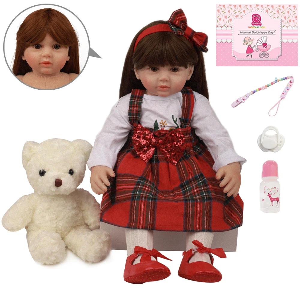 60 см реалистичные куклы Bebe Reborn, мягкая силиконовая ткань, Детская кукла, игрушка для ребенка, подарок на день рождения, детский лучший плеймат, счастливый навсегда