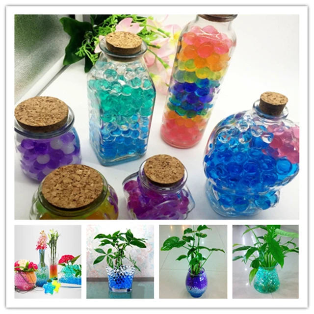 20,000pcs Growing in Water Beads Gel Balls for Vase Wedding Party  Decoration Kid Toy Flower Plant Transparent Crystal Soil Muds - AliExpress