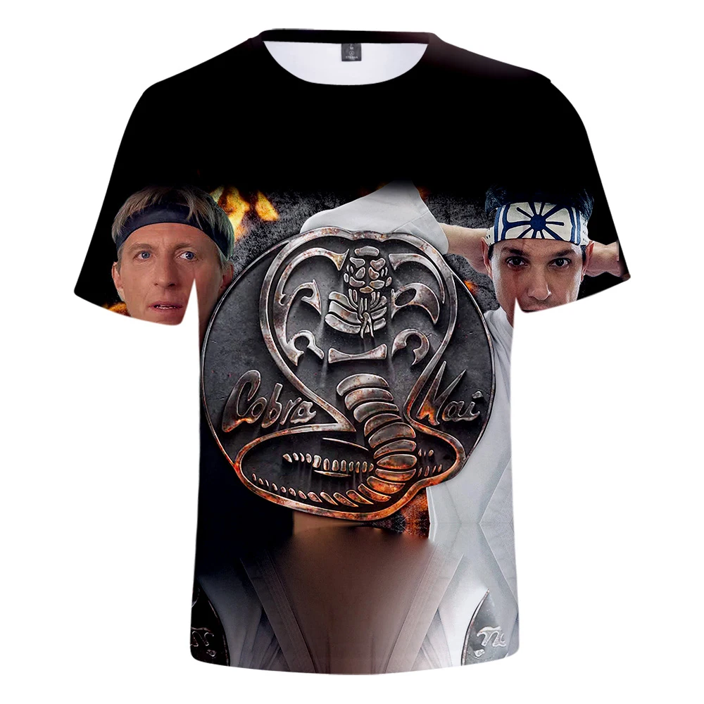 Cool cobra kai3D Tshirt Streetwear Men Summer Fashion Amine T-shirt Casual Cartoon Print male tops  T Shirt Boys