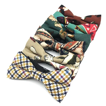 

Cotton Polyester Mixed Printed Bow Tie For Men Fashion Chiffon Bowtie