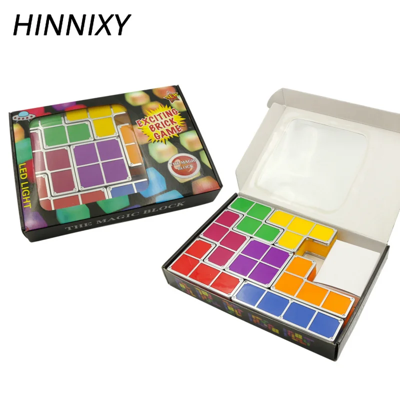 Hinnixy новинка тетрис головоломки огни штабелируемые LED ребенок прикроватный декор