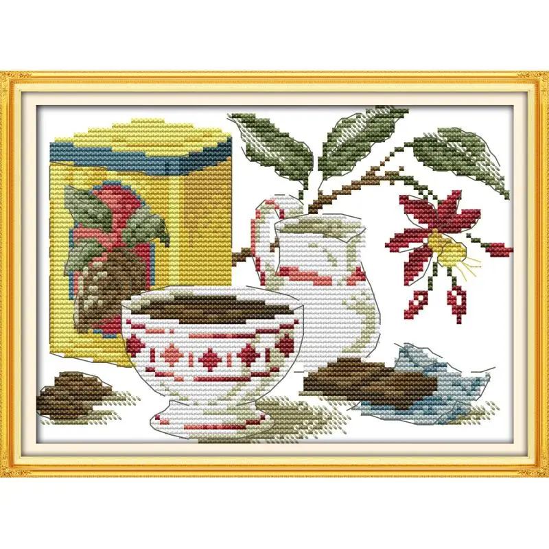 Joy Sunday Coffee художественная зачатие Счетный крест Stitch11 и 14CTCross вышивка рукоделие