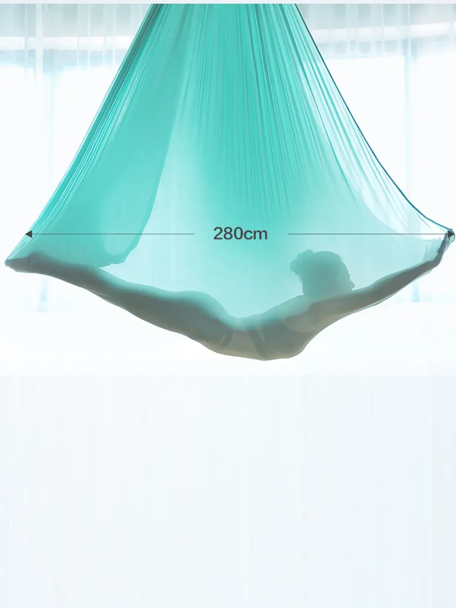 5*2.8M Aerial Yoga Hammock Silk Yoga Flying Swing Anti-gravity Yoga Belts Carabiner/Daisy Chain/Hanging Plate