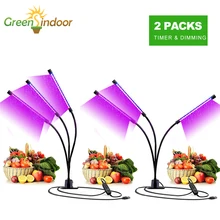 2 шт. светодиодный светильник для выращивания с USB таймером, фито-лампа для растений, полный спектр, лампа для рассады цветов, комнатный садовый светильник ing
