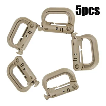

Spare D-shaped Buckles Locking Ring Camping Backpacks Replacement Gear Carabiner Metal Nylon
