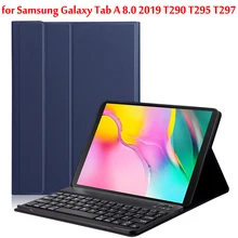 Чехол для планшета с Bluetooth клавиатурой для samsung Galaxy Tab A 8,0 T290 T295 T297 SM-T290 SM-T295, беспроводная клавиатура, чехол для планшета