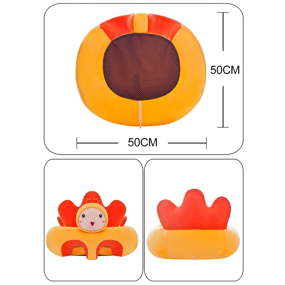 Милый чехол на сиденье для дивана, детское плюшевое кресло, обучающееся сидению, детское гнездо, моющееся, ПП хлопок, наполнитель, колыбель, диван-кресло, 50x50 см