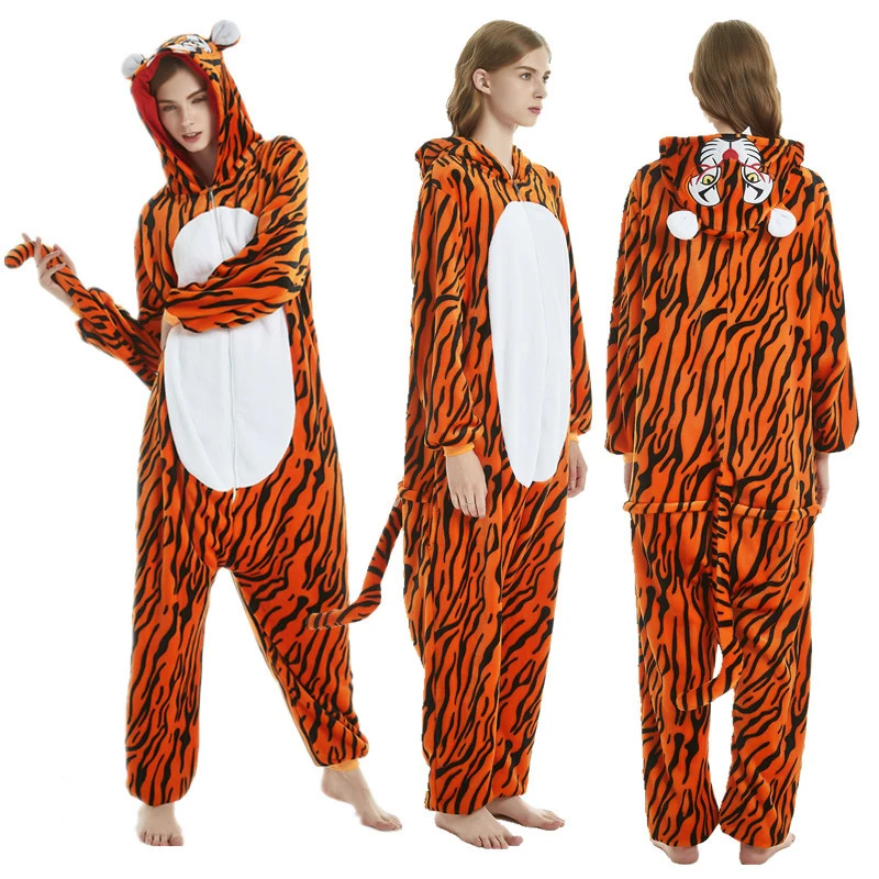 New Style Women Pajama Suit Kigurumis Animal lion  Sika deer Onesie Homewear  Sleepwear Flannel Adult Pijamas Party Costume