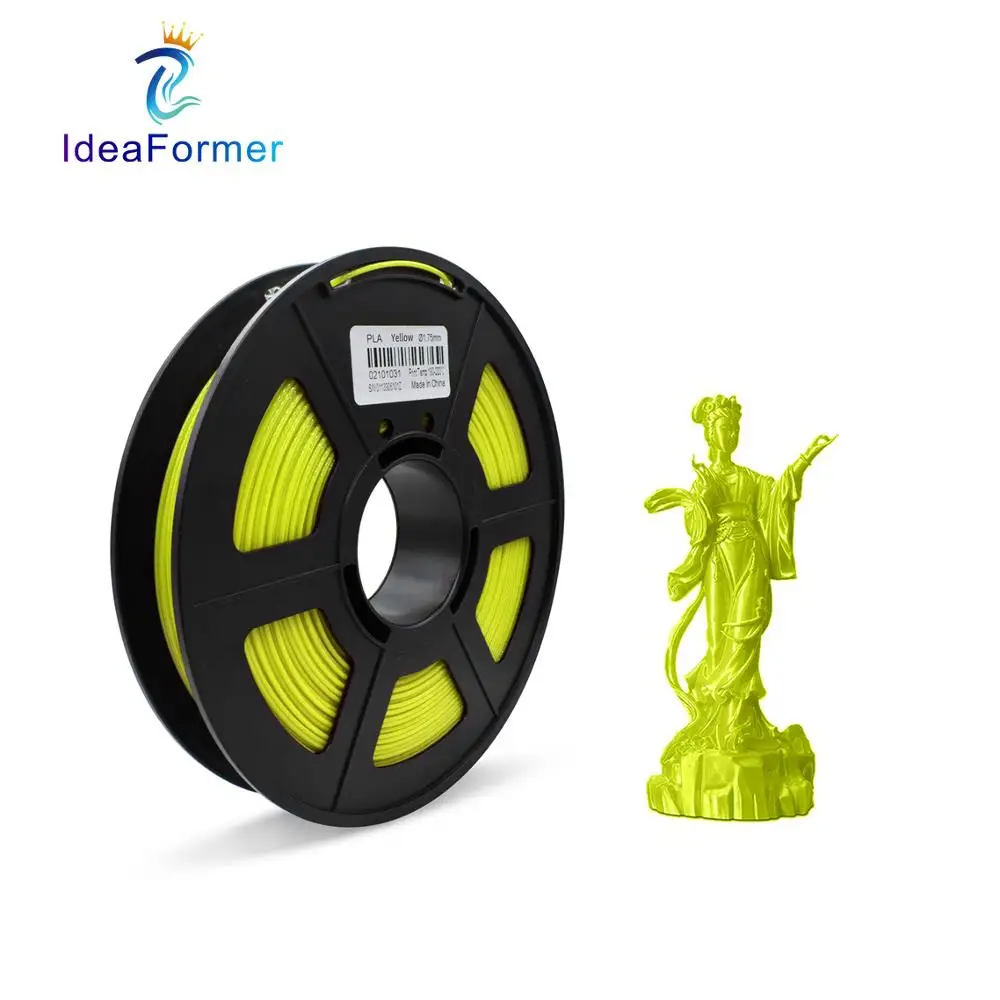 0,5 кг/рулон PLA нити 1,75 мм пластик материал нити 6 цветов может быть выбор для COBEES 3d принтер и 3D печать ручка - Цвет: Цвет: желтый