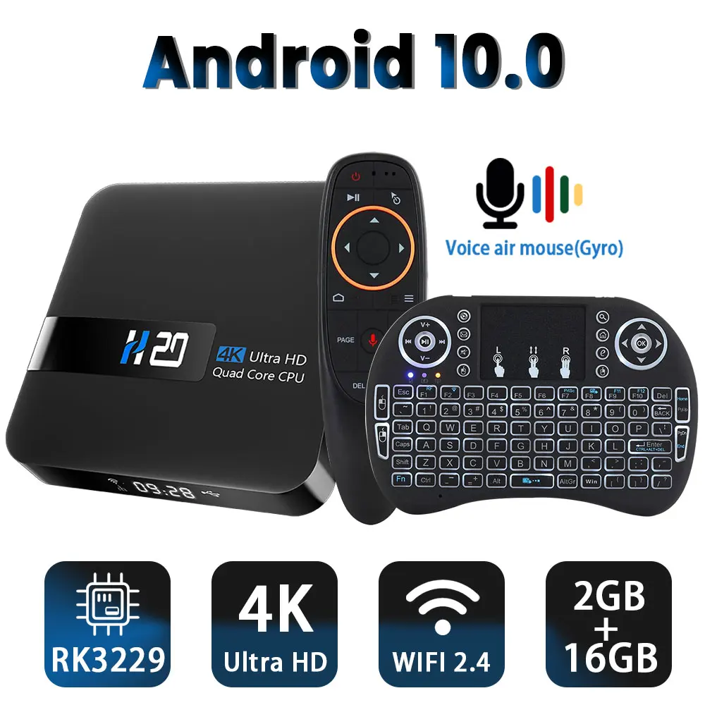 Android 10.0 TV BOX RK3229 4K Youtube Google Assistant 2G 16G Set Top Box 3D H.265 2.4G Wifi media player TV Receiver play store|Set-top Boxes| - AliExpress