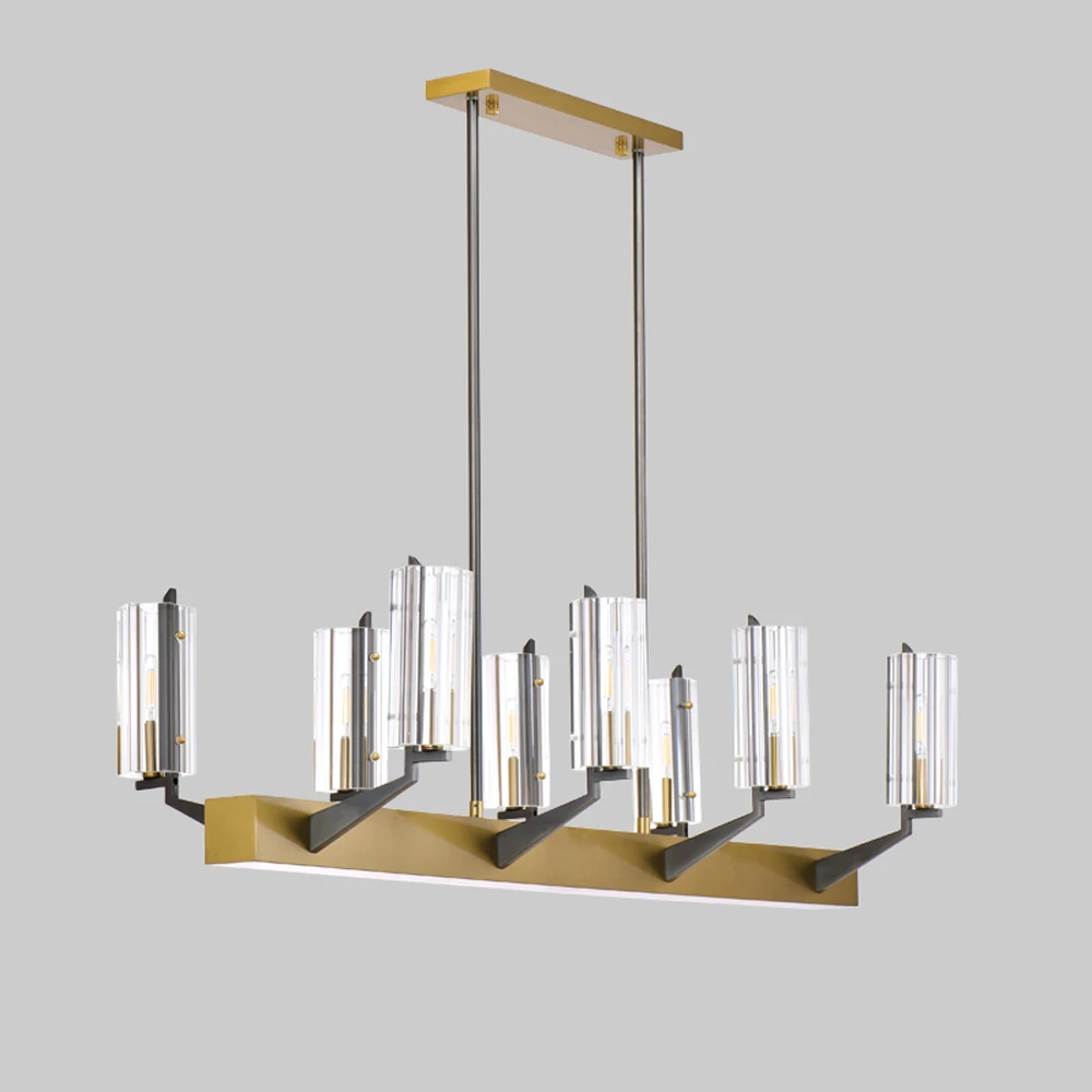 nordic design dinning room LED chandeliers glass lamp AC110v 220V gold bar hanging lights