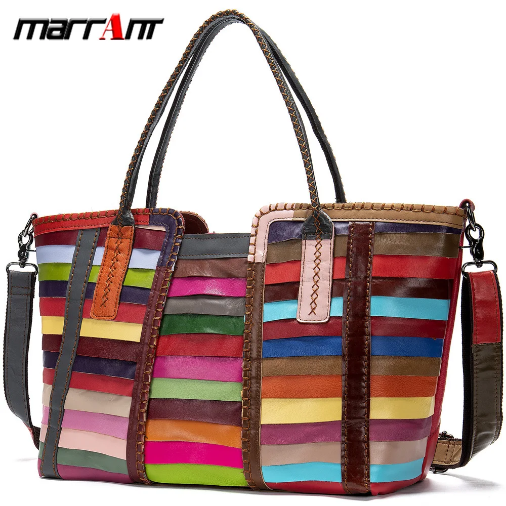 

2020 Genuine Leather Color Compilation Lady Single Shoulder Bag Portable Baotou Layer Cowhide Oblique Satchel Female