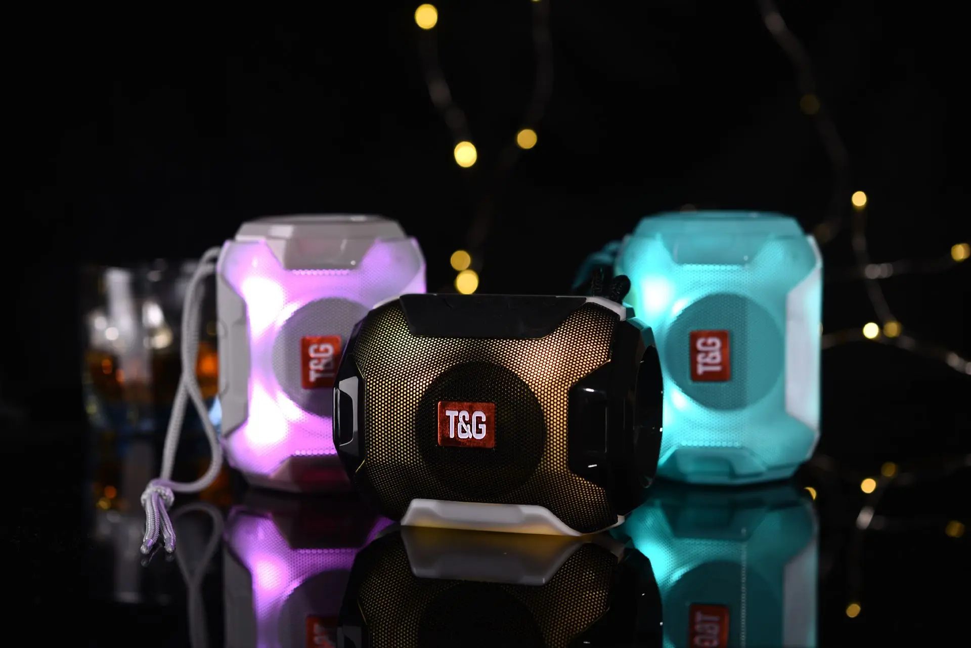 

Rechargeable Bluetooth Speaker TG162 Mini Portable Colorful LED Portable Wireless Bluetooth Speaker Outdoor Music Player TF FM