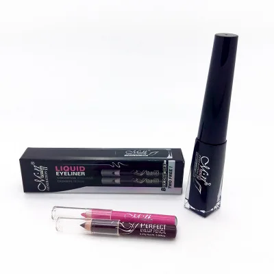 Menow Eye Liner Набор для макияжа 2 шт. карандаш для губ+ 1 шт. черная жидкая подводка для глаз Ручка Водонепроницаемая устойчивая косметика