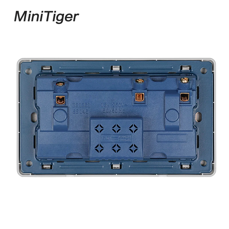 Minitiger настенный разъем питания двойной Великобритании стандартный отвод переключается 2.1A двойной USB зарядное устройство Порт светодиодный индикатор 146 мм* 86 мм белый цвет
