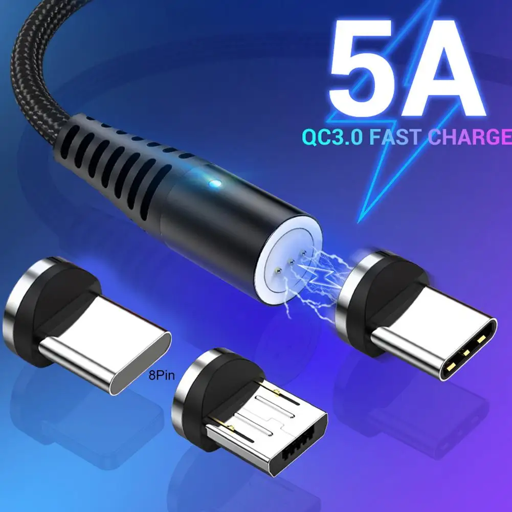 Магнитный кабель для быстрой зарядки Micro USB Type-C 5A QC3.0 iPhone Android xiaomi huawei samsung iphone 2020 |