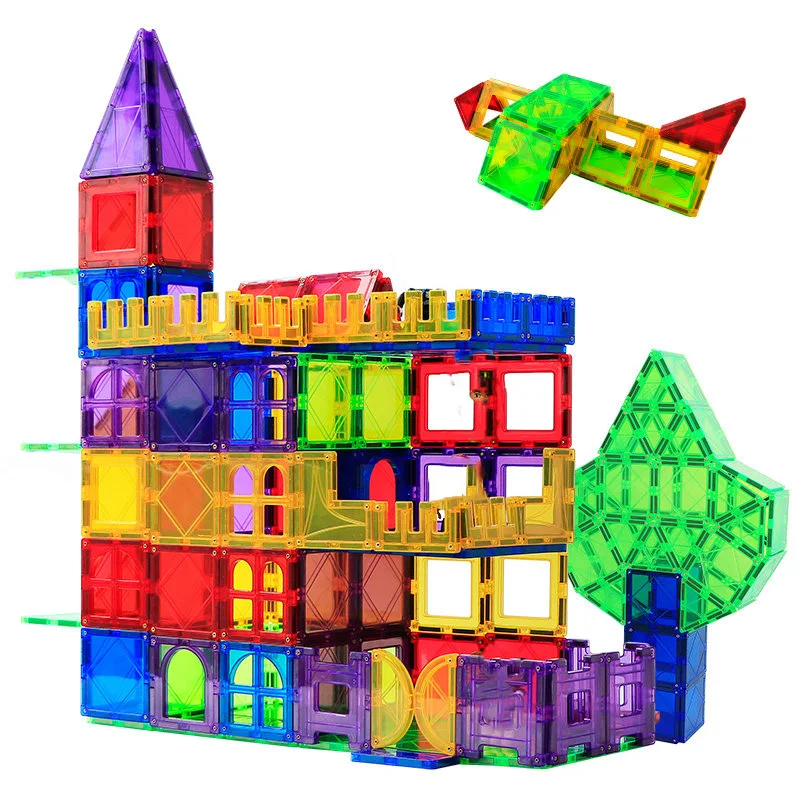 32-70 шт. магнитные блоки Магнитный конструктор Строительный набор модель строительные игрушки магниты DIY кирпичи развивающие игрушки для детей