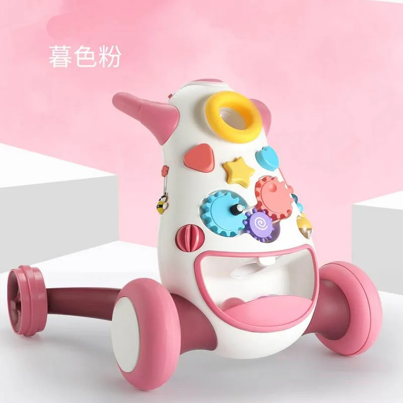 

Baby Walker Safe Multi-functional Cart Walker with Music Adjustable Speed Educational Game Toy Car