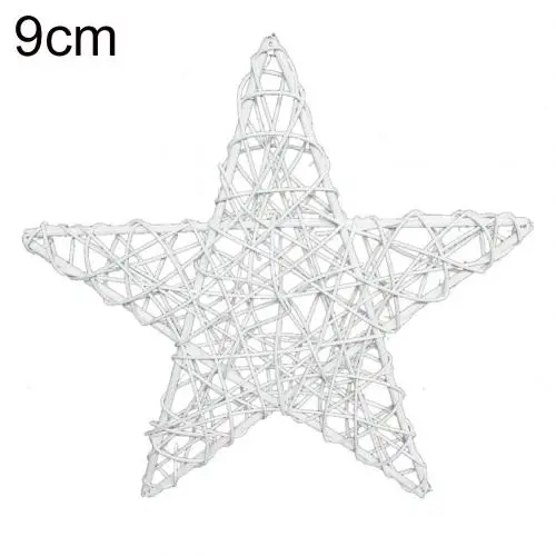 9cm Рождественская мода, ротанговая лоза, сделай сам, Звездный венок, гирлянда, вечерние, рождественская елка, украшение для дома на окно, Свадебный декор - Цвет: 9cm