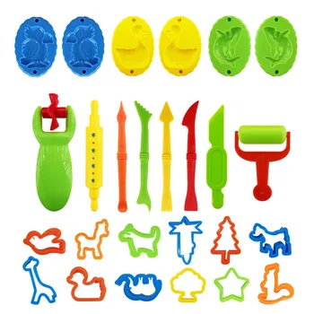 

DIY Slime Plasticine Mold Modeling Clay Kit Slime Plastic Play Dough Tools Set Cutters Moulds Toy for children Gift 26PCS /SET