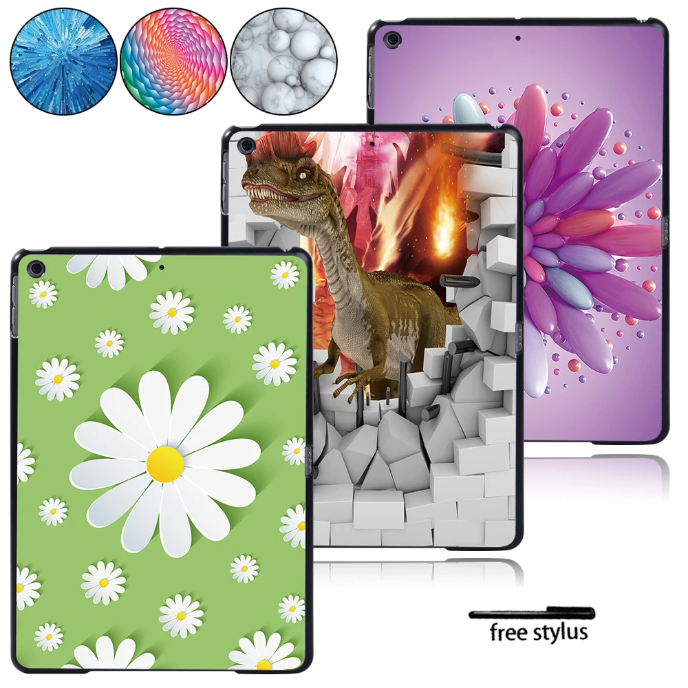 

Printed Ultra-thin Shockproof Tablet Case for Apple IPad 2 3 4 /Mini 1 2 3 4 5 / Air 1 2 3 / Pro Tablet Case + Stylus