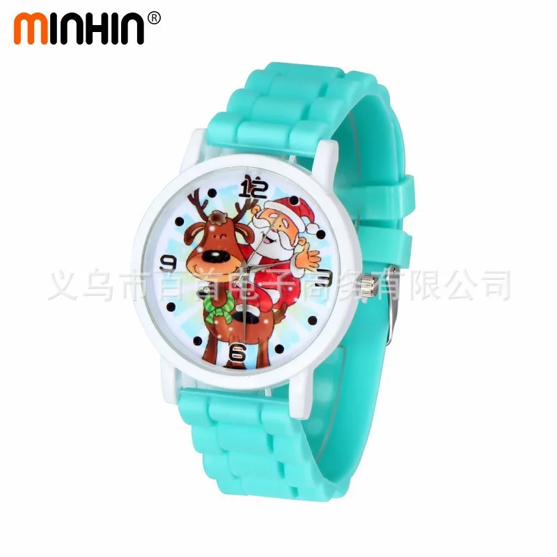 

New Style Christmas Santa Claus Silicone Watch Trend of Fashion Students Watch Quartz Watch