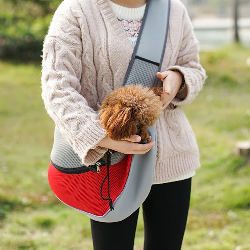 Mesh Breathable Pet Dog Carrier for Small Dogs Outdoor Travel Puppy Cat Sling Bag Chihuahua Accessories perros productos | Дом и сад