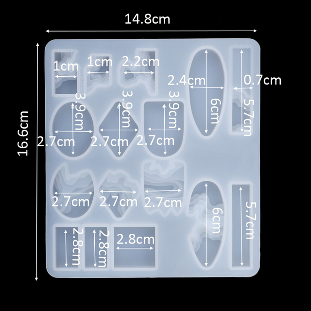 Drop Handmade Silicone Casting Mold For DIY Crystal Epoxy Resin Jewelry Step Field Island Pendant Silicone Mold Supplies