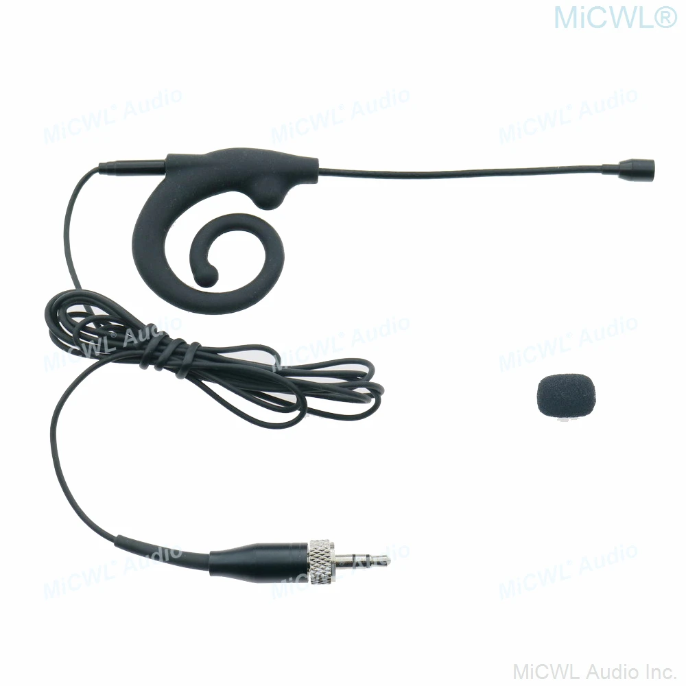 Microfono Singolo Auricolare Design Lumaca Nera Per Microfono Sospeso Wireless Sennheiser Sk100 Ew300 Ew300 G2 G3 G4