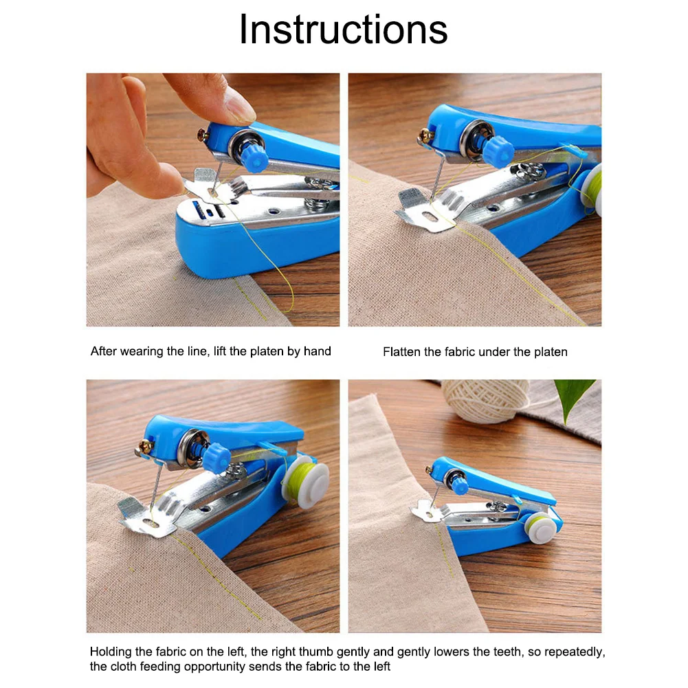 Manual Operation Portable Mini Sewing Machine Creative Simple Sewing Tools Home Travel Small Embroidery Random Color