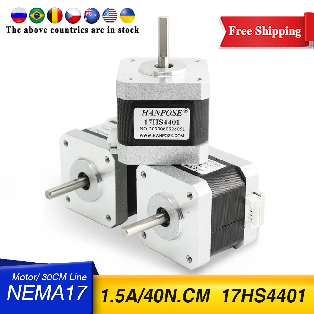 3pcs 17HS4401 42BYGH motor Nema17 stepper 40mm 1.5A 40N.CM 42 Series Motor for 3D printer accessories | Обустройство дома
