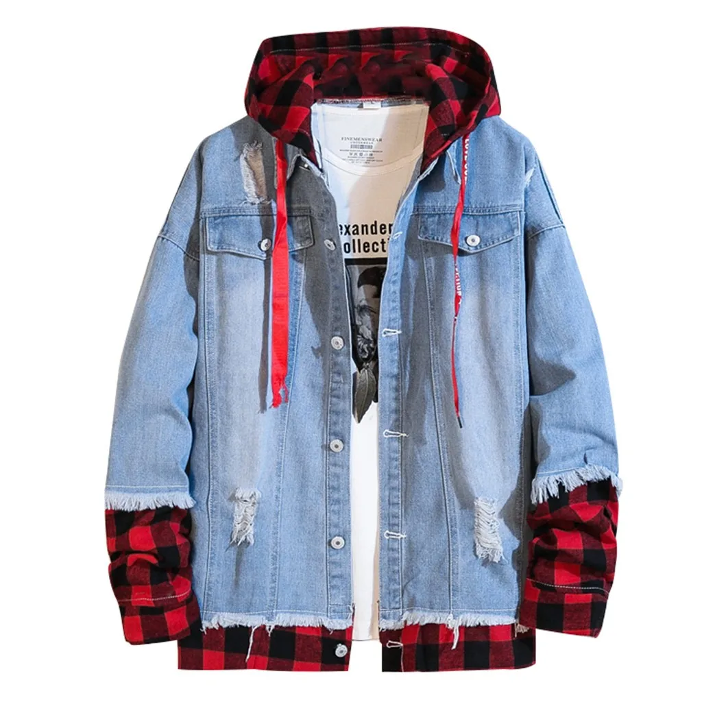 LB JAYCOSIN джинсовая куртка Chaqueta Hombre для мальчиков-подростков, джинсовые куртки в стиле хип-хоп, пальто, уличная мода, Мужская Куртка Jaqueta 19AUG14 - Цвет: LB