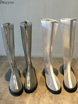 

Net red hollow boots 2019 new summer Baotou Roman boots breathable thick with fashion sandals tide