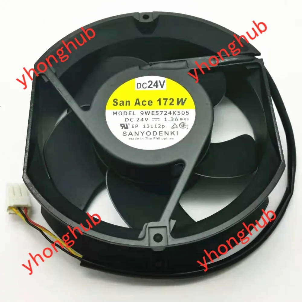 Sanyo Denki 9WE5724K505 Сервер охлаждающий вентилятор DC 24V 1.3A 172x150x51 мм 3 провода
